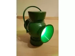 green lantern - luminous 3d model printing luminaire lantern illumination green lantern green