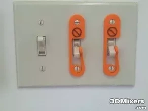 light switch lock free design 3d print light switch lock
