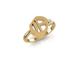 Inglés fuente anillo oro diseño símbolo joyería joya imprimible letra letras ringo alfabeto inicial iniciales moderno Moda belleza brillante anillos 3d print model - Mito3D