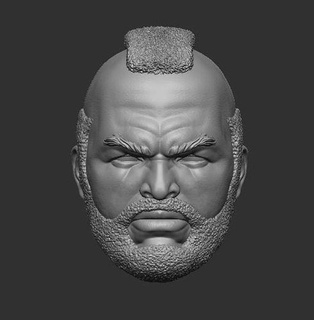 mr t - headsculpt action figures toy toys games character printable figure game actionfigures 3d print model - Mito3D
