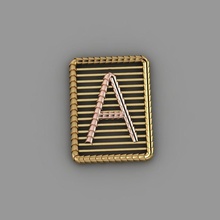 cartas alfabeto ouro prata pingente colar joalheria brilhando projeto luxo imprimível moda anel amar pingentes 3d print model - Mito3D