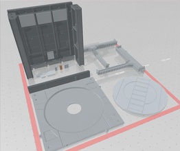 mhb01c mecha hangar bahía personalizable base pared conjunto 01 3d impresión gundam bandai Gunpla escena robot juegos juguetes ciencia ficción fi pasatiempo bricolaje diy 3d print model - Mito3D