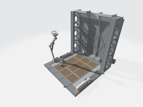 mhb02f mecha hangar defne temel duvar ayarlamak 02 fikstür gunpla modeller askı yazdır oyuncaklar bilimkurgu tamir etmek gundam robot oyunlar hobi kendin yap bilim fi uzay aracı 3d print model - Mito3D