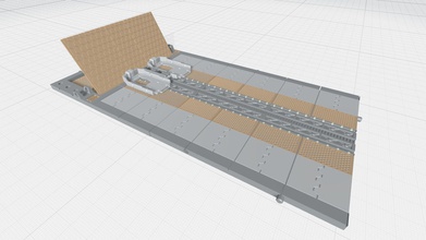 mhb03f mecha hangar baía 03 lançador fixação scifi mech robô pista coberta Gunpla gundam faça modelo brinquedo transportadora sci fi passatempo espaço 3d print model - Mito3D