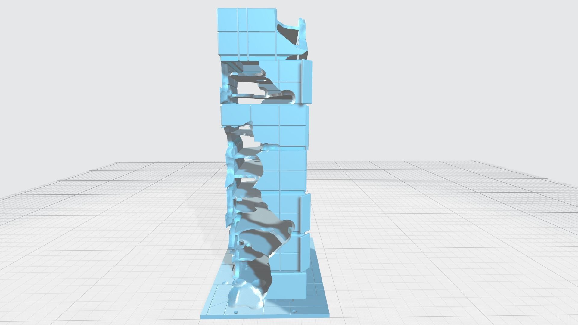mhb05c mecha sci fi torre secuelas modelo escena personalizable ciencia ficción espacio robot gundam Gunpla transformar juguete pasatiempo batalla edificio bricolaje diy explotó 3D print model - Mito3D