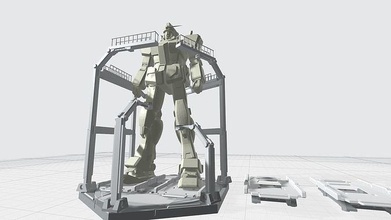 mhb06c mecha hangar bahía 06 personalizable gundam gunpla robot base reparar juguete ciencia ficción fi pasatiempo bricolaje diy 3d print model - Mito3D
