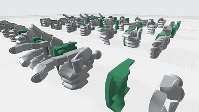 mho01 1 144 mecha roboter ms detailliert geformt hände mech gundam hand palme finger gunpla arm hobby diy sci fi 3d print model - Mito3D