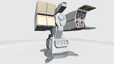 mhw03c mecha anti spacecraft míssil lançador torre robô mech gundam ms navio nave espacial espaço robótico passatempo faça modelo hangar veículo brinquedos 3d print model - Mito3D