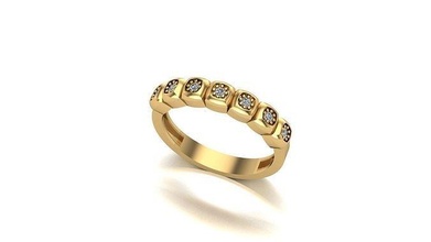00001 gold diamond fashion ring art jewellery 3d print model - Mito3D