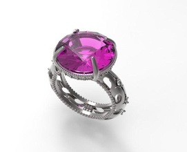 0004 nişan yüzüğü takı düğün gem elmas yüzük mücevher platin taş taşlar altın mücevherleri zümrüt Gümüş 3d print model - Mito3D