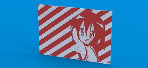 001 angry Chibi vazo versiyon resim sembol görüntü anime Metin ev Aksesuarlar Sanat matematiksel 3d print model - Mito3D