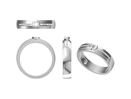 002r ring diamond jewelry rings gold wedding 3d print model - Mito3D