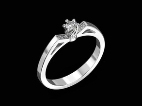 003 engagement bague 010ct gemme or bijoux diamant brillant imprimable mariage mode beauté bijou anneaux précieux 3d print model - Mito3D