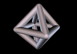 007 mathart - platonische Körper Oktaeder-01 10 cm Wissenschaft Polyeder Oktaeder Feststoffen math 3d print model - Mito3D