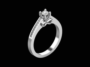 009 compromiso anillo 025ct joyería joya imprimible diamante oro brillante Moda belleza Boda Diamante anillos 3d print model - Mito3D