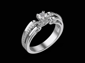 011 Fidanzamento squillare 025ct gioielleria stampabile gioiello diamante oro brillante moda gemma bellezza nozze diamant anelli 3d print model - Mito3D