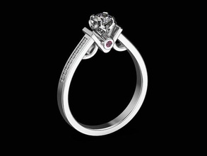 013 nişan yüzük 025ct mücevher takı yazdırılabilir elmas altın parlak moda güzellik düğün çap yüzükler 3d print model - Mito3D