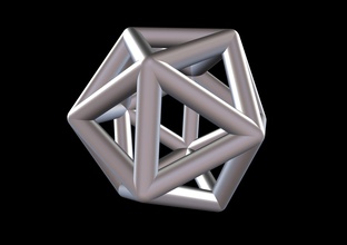 013 mathart - platonic solids icosahedron 01 10 cm math polyhedron science 3d print model - Mito3D