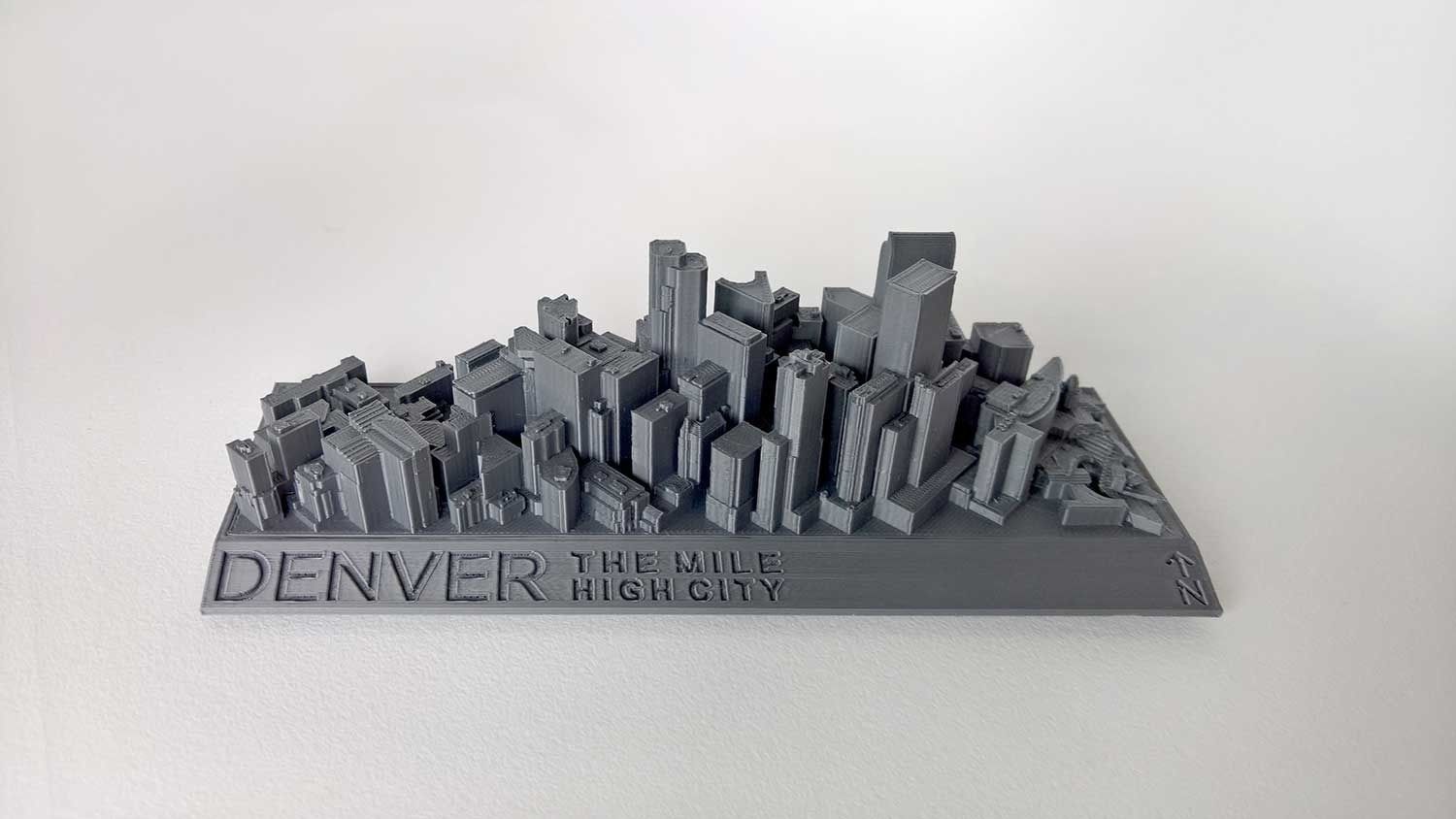 021a denver şehir manzarası kent ufuk çizgisi model ölçekli ev colorado büyükşehir 3D print model - Mito3D