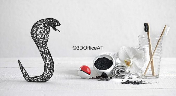 024 arbok pokemon wiremon figure wire art 3d printing resin printer home decor nostalgia statement piece character serpent unique eye catching mathematical 3d print model - Mito3D
