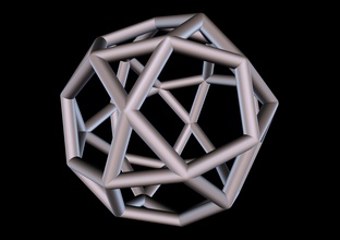 025 mathart archimede solidi icosidodecaedro 01 10cm scienza matematica 3d print model - Mito3D