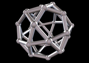 026 mathart archimédien solides icosidodécaèdre 02 10 cm science math 3d print model - Mito3D