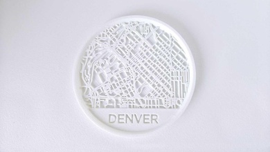 Denver harita 028a - içecek coaster ev iç denver göster yoğunlaşma mutfak yemek 3d print model - Mito3D