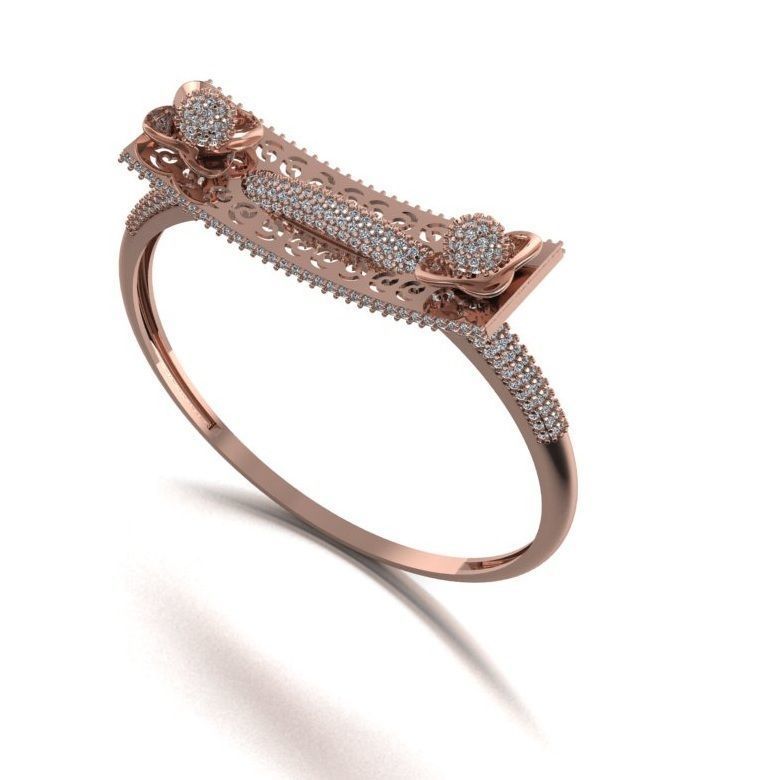 030 Dames bracelet mode bijoux luxe précieux femme imprimable bijou or argent gemme 3d goujat bracelets 3D print model - Mito3D