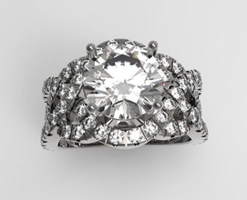 0530 anneau de mariage bijoux l'engagement précieux joyau le diamant dames la bande or d'argent mode l'anneau gem les pierres précieuses pierre précieuse diamants anneaux fiancé 3d print model - Mito3D