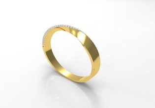 055 lujoso elegante sencillo pulsera diseño muchachas oro joyería Moda joya diamante gemas mujer canalla esposas 3d print model - Mito3D