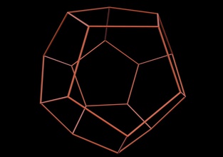 055 dodécaèdre 20 cm de 2mm la science le solide platonique polyèdre taille les mathématiques 3d print model - Mito3D