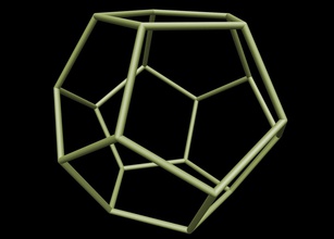 056 dodecahedron 20 cm de-6mm size solid plaonic polyhedron science math 3d print model - Mito3D