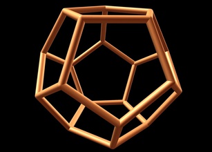 057 dodecahedron 20 cm 9mm boyut çokyüzlü katı platonik bilim matematik 3d print model - Mito3D
