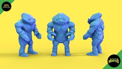 05 crabber - fake monsters fakemonsters toy print printing stl retro monster kaiju figure dungeons dragons sea creatures vintage crab crustacean lobster games toys 3d print model - Mito3D