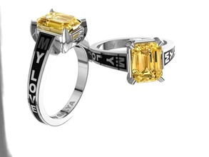 061 anneau de mon amour luxe bijoux le platine précieux shining or isolées les anneaux 3d print model - Mito3D