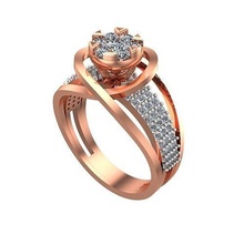 089 zart hochzeit ring frauen schick gold mädchen damen mode diamant luxus schmuck cad ringe 3d print model - Mito3D