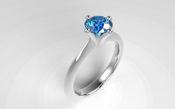 0 80 quilate solitario anillo Anello joyería joya anillos diamante oro plata brillante Moda compromiso matrimonio amore 3D print model - Mito3D