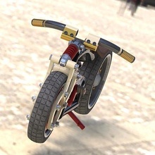1-10 scrambler bike rubber band bicycle mobile puzzle removable motorbike steampunk perseverance lowrider wheels pedal treadle toy art toys functional mechanics assembly games 3d print model - Mito3D