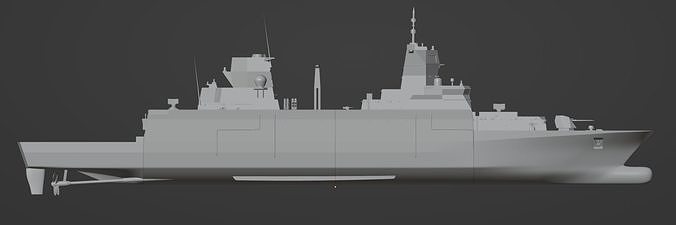 1 350 escala alemán f125 class fragata armada militar marina embarcacion combate buque guerra embarcación naval barco acorazado vehículo pasatiempo bricolaje diy 3D print model - Mito3D