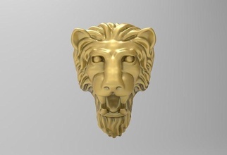 10-15-20-mm lion head sculpture mammal animal statue ring pendant art jewelry earrings nature pendants 3d print model - Mito3D