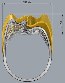 10 pcs cire rings r05 bague or résine bijoux argent diamant fusion imprimable mariage bijou gemme bretelles boucle d'oreille anneaux 3d print model - Mito3D