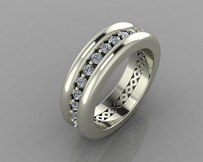 108 jewelery ring woman diamond jewel jewellery jewelry rings gold silver engagement wedding fashion white brilliant engagem brillant diamant soliraire 3d print model - Mito3D