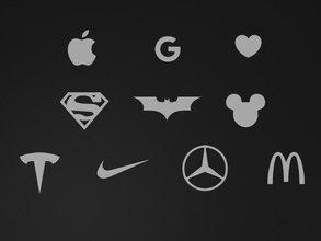 10 tanınmış logolar 3d yazdırılabilir paketlemek logo yazdır google elma mercedes tesla işaret disney mcdonald kalp aşk sembol sanat işaretler 3d print model - Mito3D