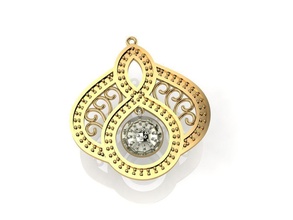 10 oro diamante colgante pendiente mujer 3dm detalles joyería joya collar plata anillo Moda 3d print model - Mito3D