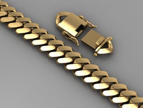 10 mm catena collegamento braccialetti or collana oro argento 3dprint sterlina gioiello gioielleria 3d print model - Mito3D