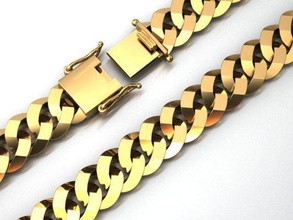 10 mm catena collegamento braccialetti collana oro gioielleria moda sterlina stampabile argento gioiello 3d print model - Mito3D