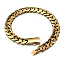 10 mm miami cuban link pong set bracelet or necklace baguette baguettecuban chain monaco linkchain gold silver jewel jewellery jewelry 3dprint printable diamond chocker gem bracelets 3d print model - Mito3D
