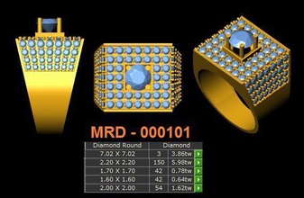 10 Modelle diamond ringman 11 Schmuck gold ring ringdiamond 3dprint kho3d Ringe 3d print model - Mito3D