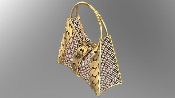 10 pcs fusion chain motif bag-04- wax halfset necklace ring earring pendant bracelet jewelry gems gold silver desing 3dprint diamond casting rhinoceros matrix magic pendants 3d print model - Mito3D
