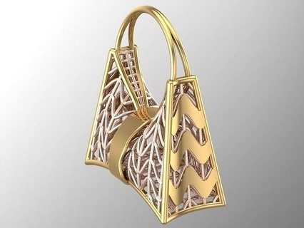 10 pcs fusion object bag-v wax halfset necklace ring earring pendant bracelet jewelry gems gold silver desing 3dprint diamond casting rhinoceros matrix magic 3d print model - Mito3D
